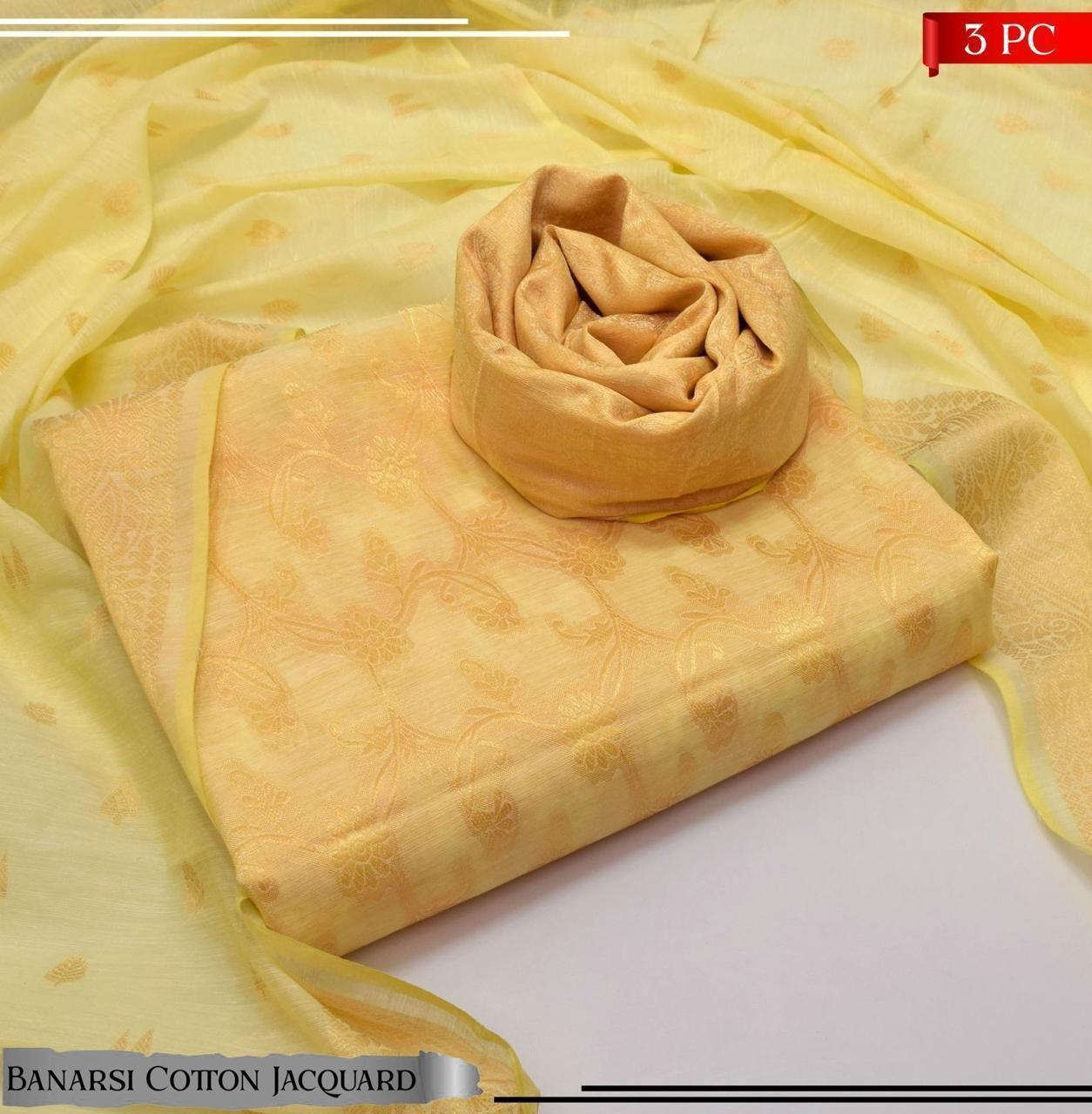 Cotton Banarsi Jacquard 3pc