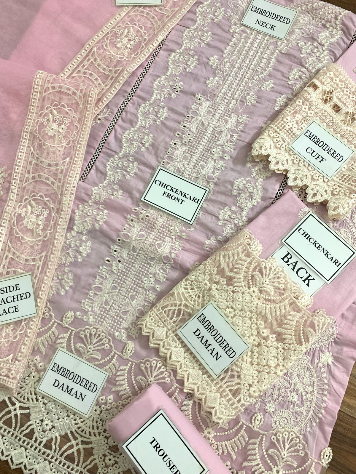 🌿 Qalamkar – Luxury Lawn Chikankari Festive Collection