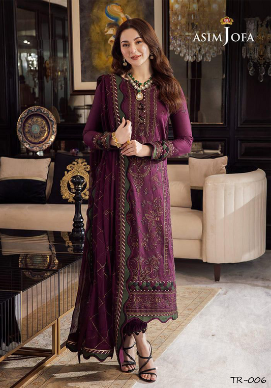 👑 ASIM JOFA Designer Chiffon Master Replica 2025 👑