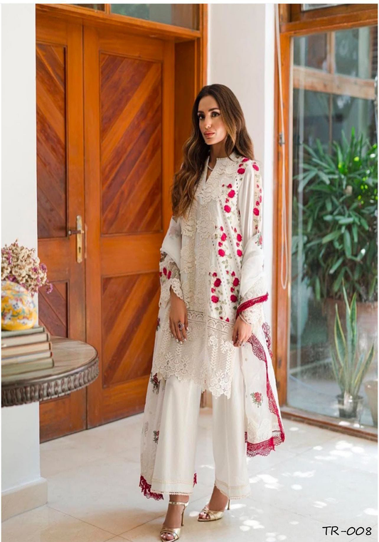 🌸 Saira Rizwan Premium Lawn 3-Piece Suit