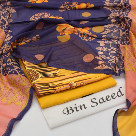 Bin Saeed Printed 3PC Lawn Collection