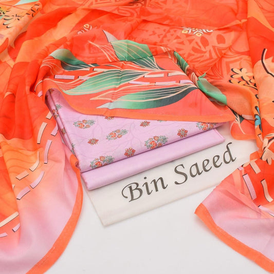 Bin Saeed Printed 3PC Lawn Collection