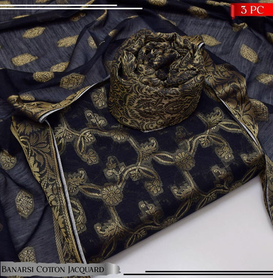 Cotton Banarsi Jacquard 3pc