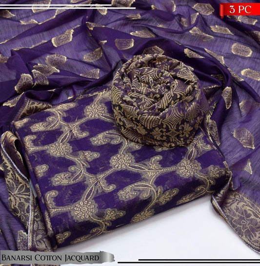 Cotton Banarsi Jacquard 3pc