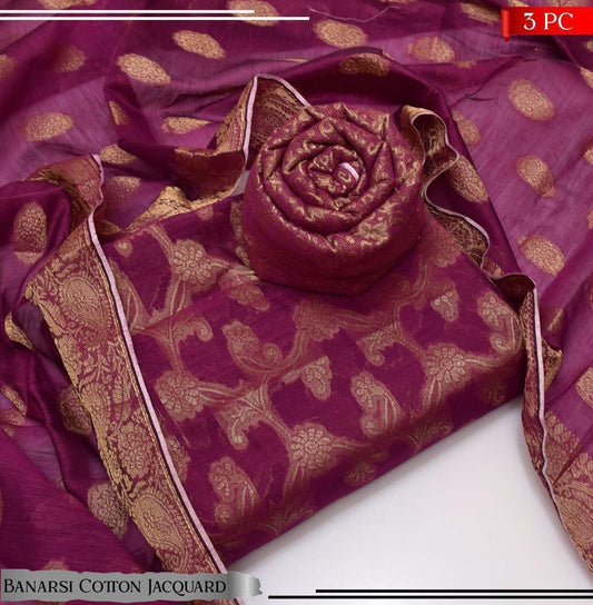 Cotton Banarsi Jacquard 3pc