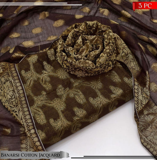 Cotton Banarsi Jacquard 3pc