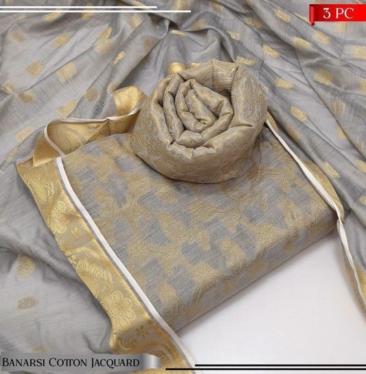 Cotton Banarsi Jacquard 3pc