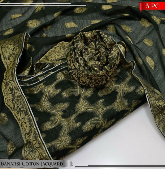 Cotton Banarsi Jacquard 3pc