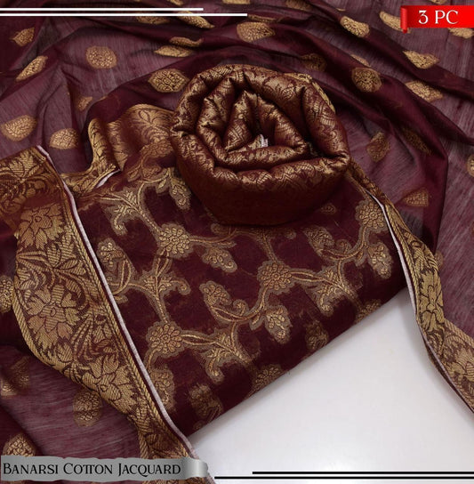 Cotton Banarsi Jacquard 3pc