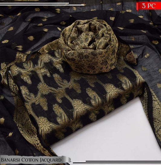 Cotton Banarsi Jacquard 3pc